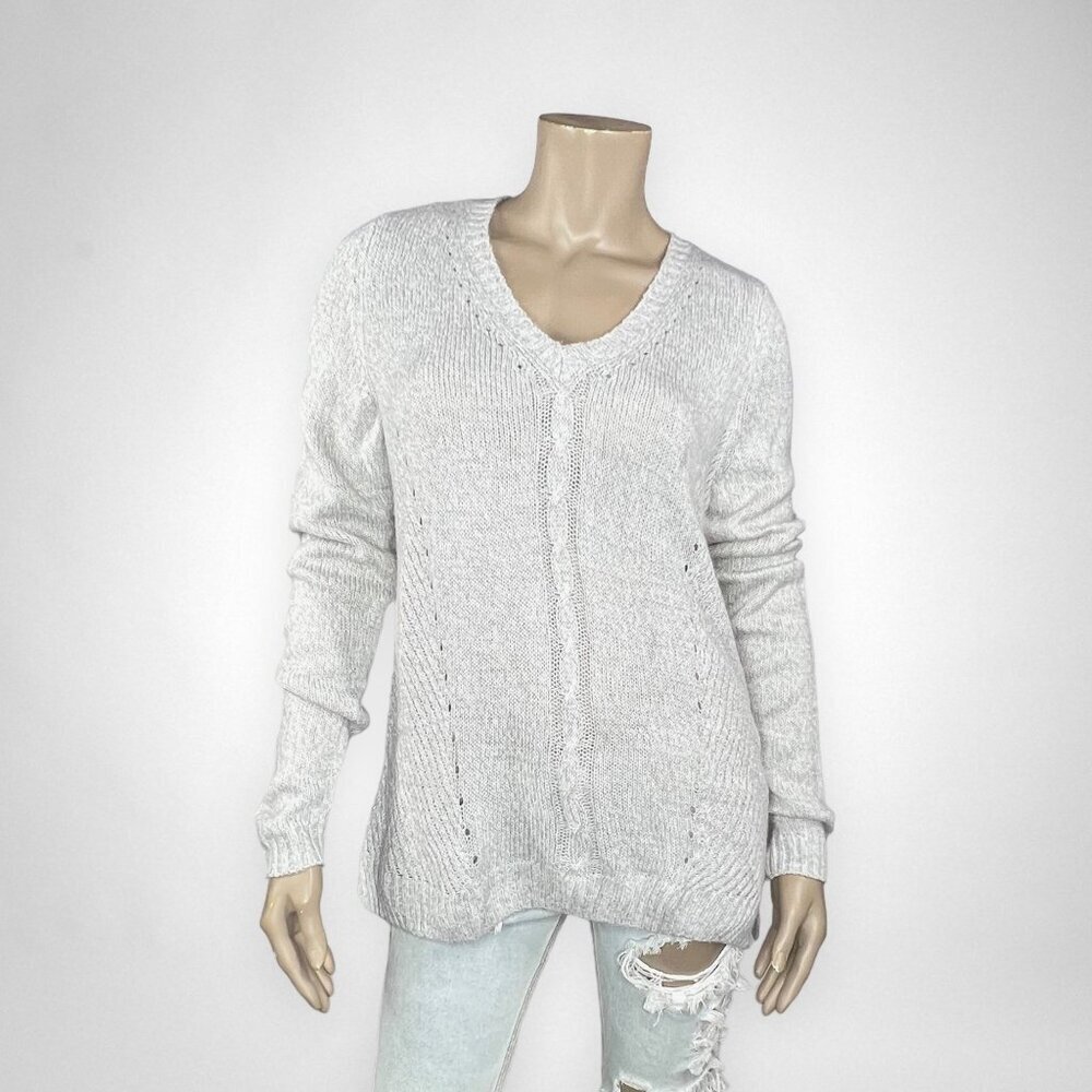 SONOMA‎ Medium Light Gray Knit Sweater Fall Layering